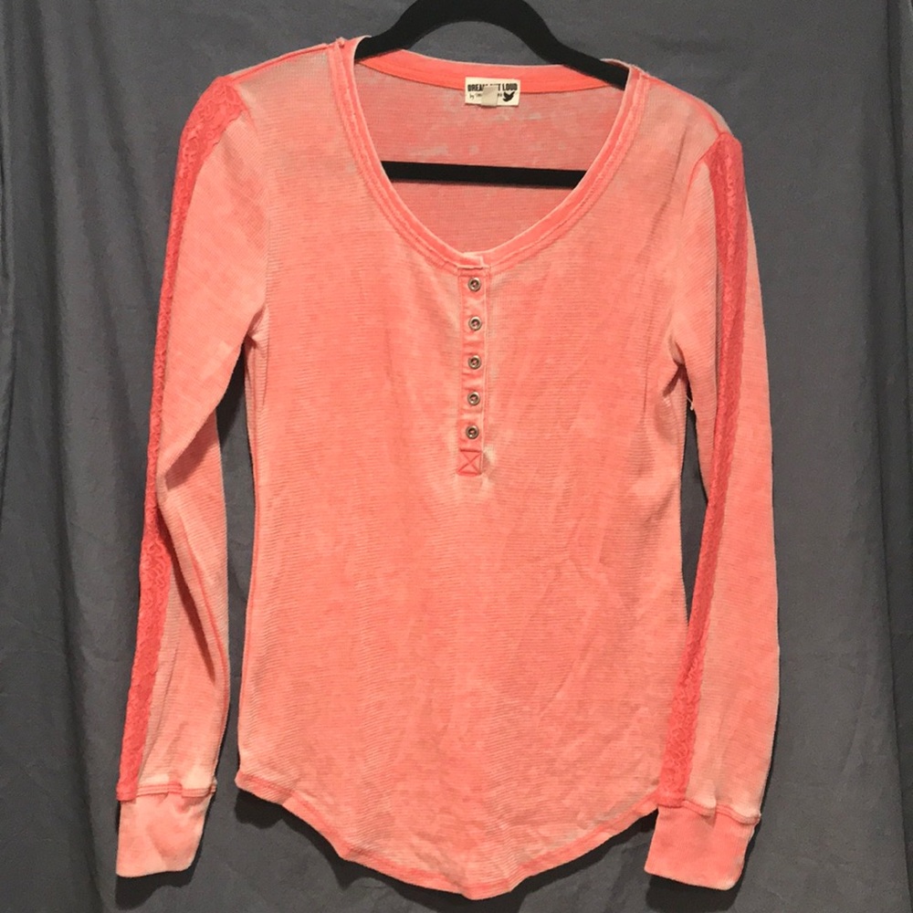 Long sleeve front button top